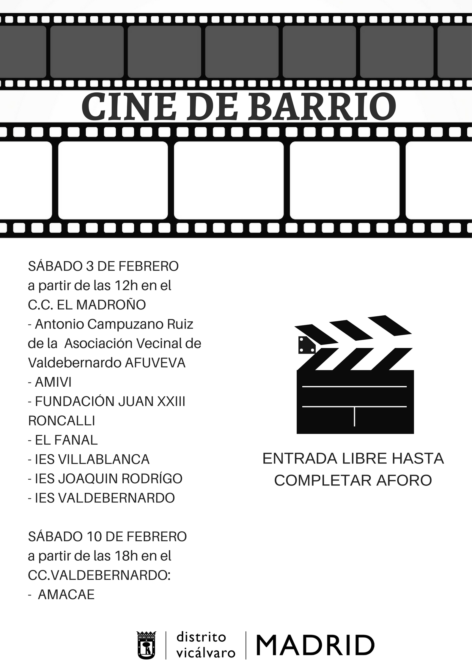 Cine De Barrio Vic lvaro Asociaci n El Fanal